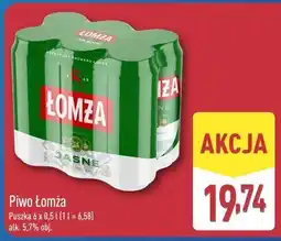 ALDI Piwo Łomża Jasne oferta