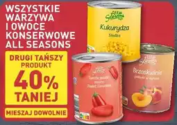 ALDI WSZYSTKIE WARZYWA I OWOCE KONSERWOWE ALL SEASONS oferta