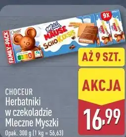 ALDI CHOCEUR Herbatniki w czekoladzie Mleczne Myszki oferta