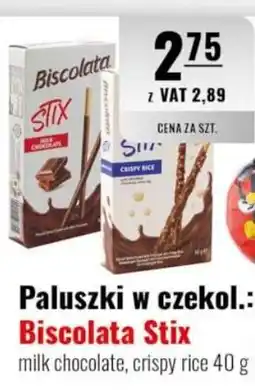 Eurocash Paluszki w czekol. Biscolata Stix oferta