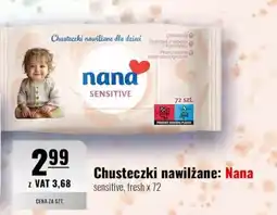 Eurocash Chusteczki nawilżane Nana sensitive, fresh oferta
