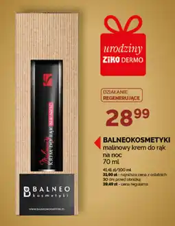 Ziko Dermo Balneokosmetyki malinowy krem do rąk na noc oferta
