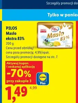 Lidl Masło ekstra Pilos 83% oferta