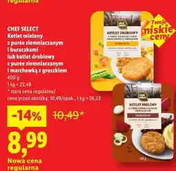 Lidl Kotlet mielony Chef Select z purée ziemniaczanym i buraczkami oferta