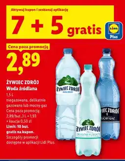 Lidl Woda źródlana niegazowana Żywiec Zdrój oferta