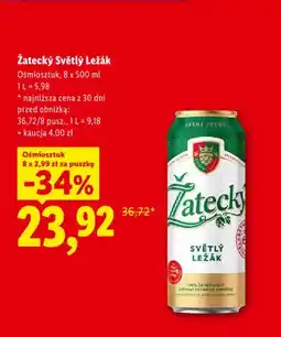 Lidl Piwo Žatecký Světlý Ležák 8-pak oferta