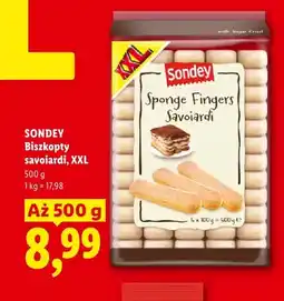 Lidl Biszkopty savoiardi Sondey XXL oferta