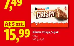 Lidl Baton Kinder Crispy 5-pak oferta