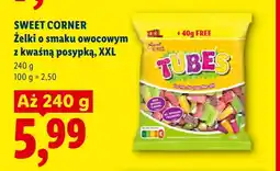 Lidl Żelki o smaku owocowym z kwaśną posypką Tubes XXL Sweet Corner oferta