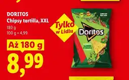 Lidl Chipsy tortilla Doritos XXL Mexican Style Lime Fiesta oferta