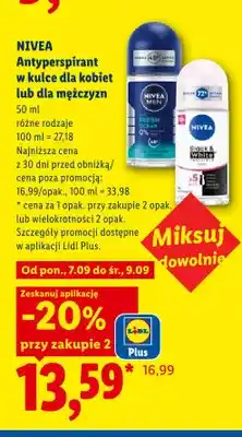 Lidl Antyperspirant w kulce dla mężczyzn Nivea Men Fresh Ocean oferta