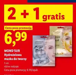 Lidl Hydrożelowa maska do twarzy Mond'Sub Transparent oferta