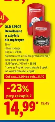 Lidl Dezodorant w sztyfcie dla mężczyzn Old Spice Wolfthorn oferta
