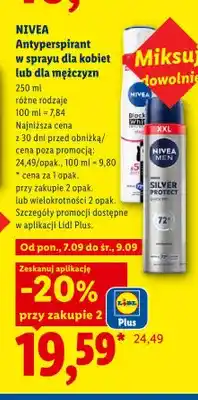 Lidl Antyperspirant w sprayu dla kobiet Nivea Black & White Invisible oferta
