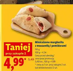 Lidl Minicalzone margherita z mozzarellą i pomidorami oferta