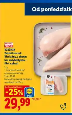 Lidl Filet z piersi kurczaka Rzeźnik Polski kurczak Biesiadny z chowu bez antybiotyków oferta