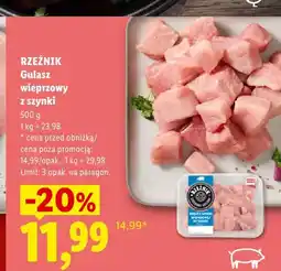 Lidl Gulasz wieprzowy z szynki Rzeźnik oferta