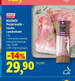 Lidl Królik tuszka z podrobami Rzeźnik oferta