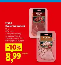 Lidl Rostbef wołowy Pikok Premium oferta