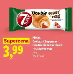 Lidl Croissant 7Days Double Super Max z nadzieniem waniliowo-truskawkowym oferta