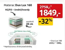 Black Red White Materac Duo Lux 160 oferta
