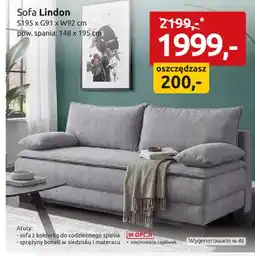 Black Red White Sofa Lindon oferta