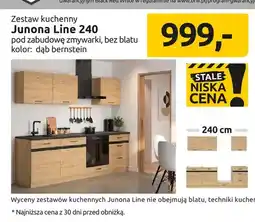Black Red White Zestaw kuchenny Junona Line 240 pod zabudowę zmywarki bez blatu dąb bernstein oferta