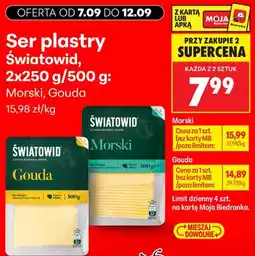 Biedronka Ser w plastrach Światowid gouda oferta