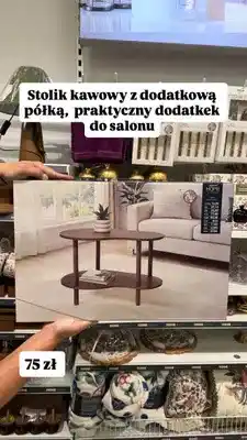 Pepco Stolik kawowy z półką Pepco Home Selected oferta