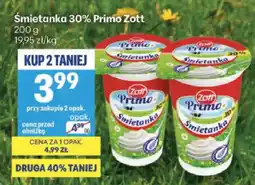 Delikatesy Centrum Śmietanka Primo Zott 30% oferta