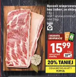 Delikatesy Centrum Boczek wieprzowy bez żeber ze skórą oferta