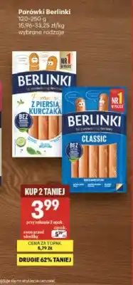 Delikatesy Centrum Parówki Berlinki z piersią kurczaka oferta