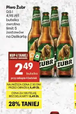 Delikatesy Centrum Piwo Żubr oferta