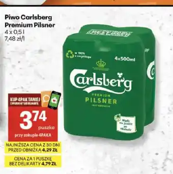 Delikatesy Centrum Piwo Carlsberg Premium Pilsner 4-pak oferta