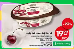 Żabka Lody jak dawniej Koral śmietanka-wiśnia oferta
