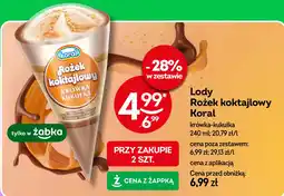 Żabka Lody Rożek koktajlowy Koral oferta