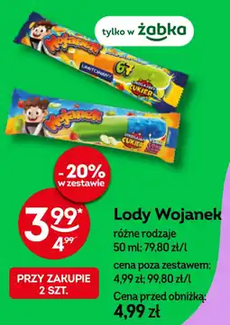 Żabka Lody Wojanek oferta