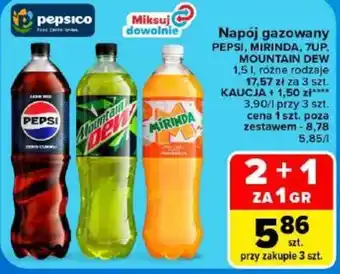 Napój gazowany PEPSI, MIRINDA, 7UP, MOUNTAIN DEW
