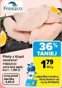 Carrefour Market Filety z tilapii mrożone FREEZCO oferta