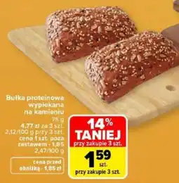 Carrefour Market Bułka proteinowa wypiekana na kamieniu oferta