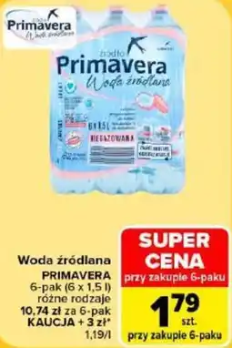 Carrefour Market Woda źródlana Primavera oferta