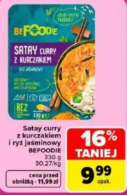 Carrefour Market Satay curry z kurczakiem i ryż jaśminowy BEFOODIE oferta