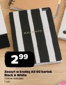 Netto Zeszyt w kratkę A5 Black & White oferta