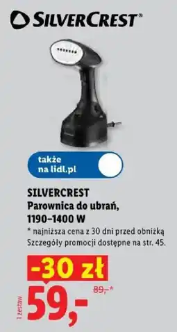 Lidl SILVERCREST Parownica do ubrań oferta