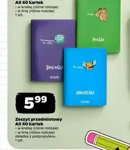 Netto Zeszyt przedmiotowy A5 60 kartek oferta