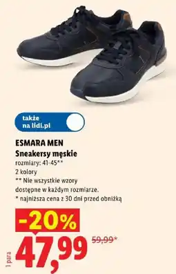 Lidl ESMARA MEN Sneakersy męskie oferta
