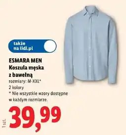 Lidl ESMARA MEN Koszula męska z bawełną oferta