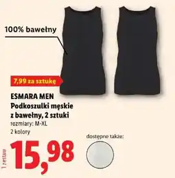Lidl ESMARA MEN Podkoszulki męskie z bawełny oferta