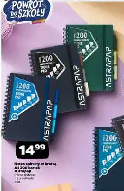 Netto Notes spiralny w kratkę A5 200 kartek Astrapap oferta