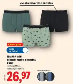Lidl ESMARA MEN Bokserki męskie z bawełną oferta